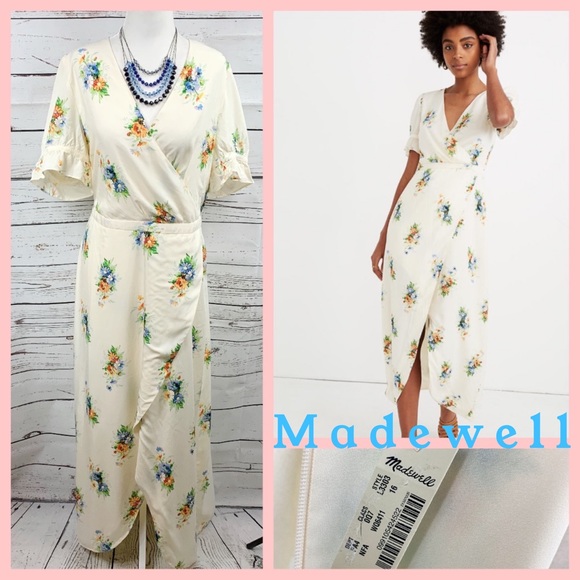 Madewell Dresses & Skirts - Madewell Classic Corsage Cream Floral Maxi Dress